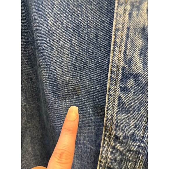 Vintage 80 GUESS George Marciano Long Denim Jeans Jacket, Denim Trench coat (XL) - Picture 12 of 12